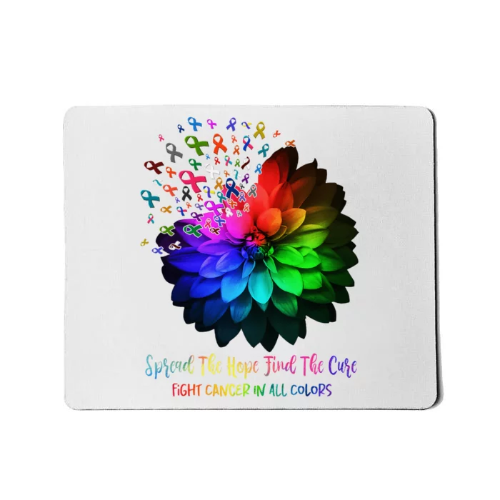 Fight Cancer In All Color Spread The Hope Find A Cure Mousepad