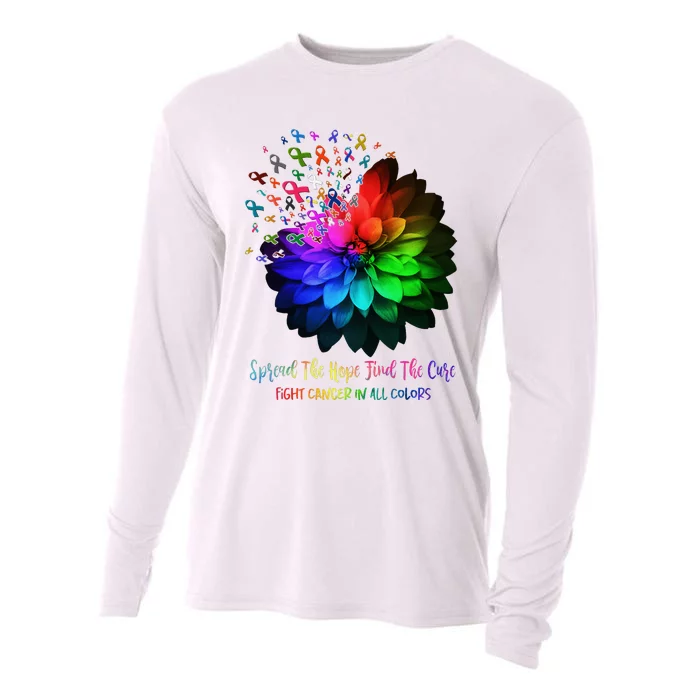 Fight Cancer In All Color Spread The Hope Find A Cure Cooling Performance Long Sleeve Crew