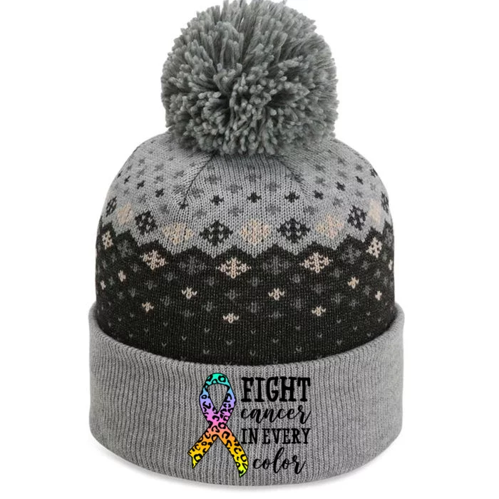 Fight Cancer In Every Color Ribbon The Baniff Cuffed Pom Beanie