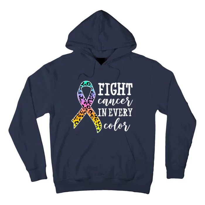 Fight Cancer In Every Color Ribbon Tall Hoodie