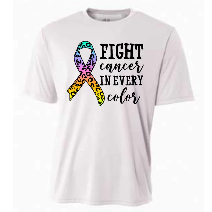 Fight Cancer In Every Color Ribbon Cooling Performance Crew T-Shirt