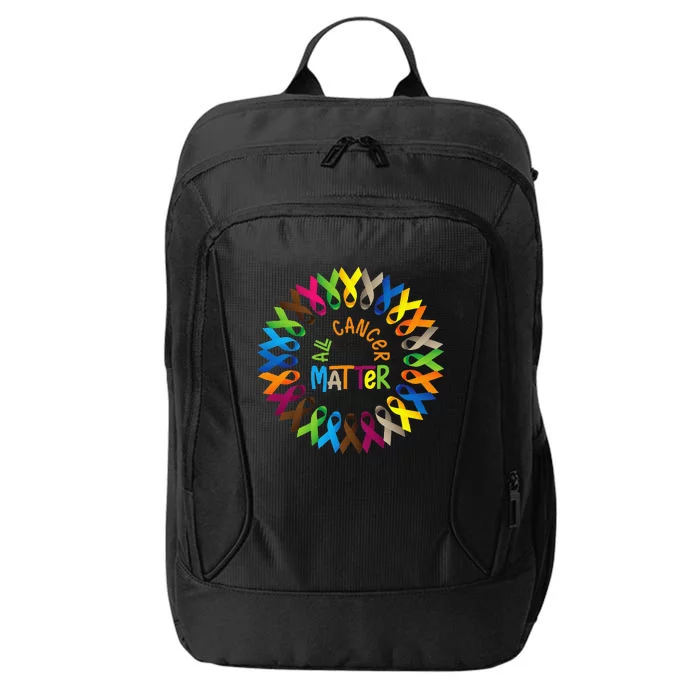 Fight Cancer In All And Every Color Ribbons Flower Heart City Backpack