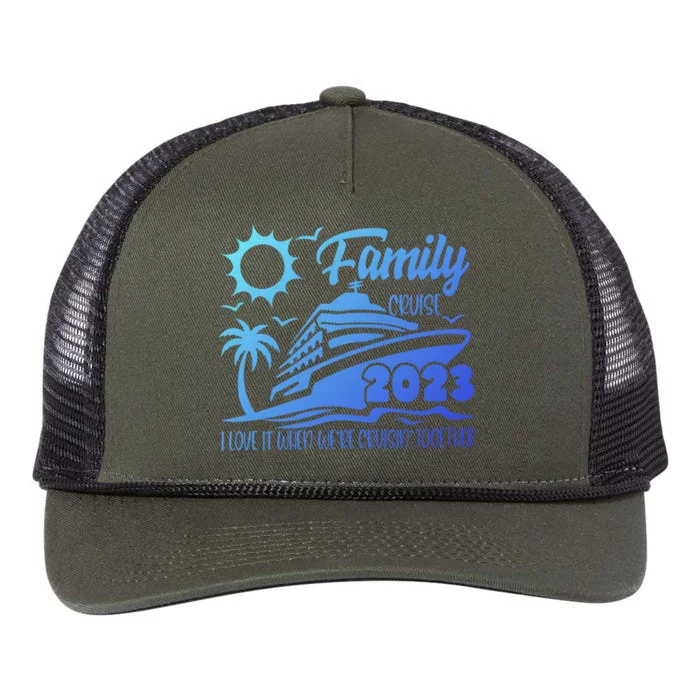 Family Cruise I Love It When Were Cruisin Together Summer Gift Retro Rope Trucker Hat Cap