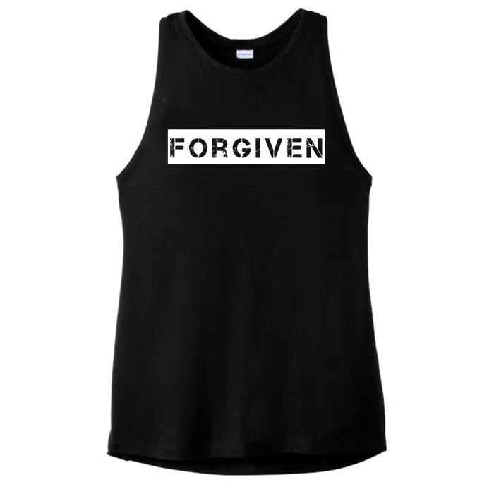 Forgiven Christian Inspirational Design For Women Ladies Tri-Blend Wicking Tank