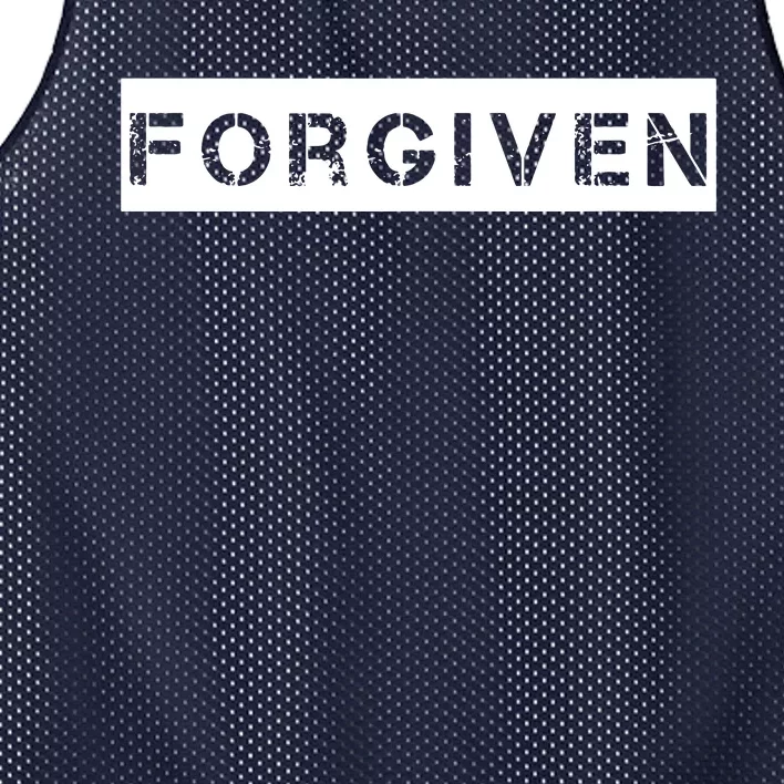 Forgiven Christian Inspirational Design For Women Mesh Reversible Basketball Jersey Tank