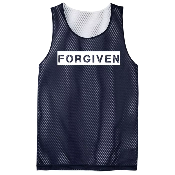 Forgiven Christian Inspirational Design For Women Mesh Reversible Basketball Jersey Tank