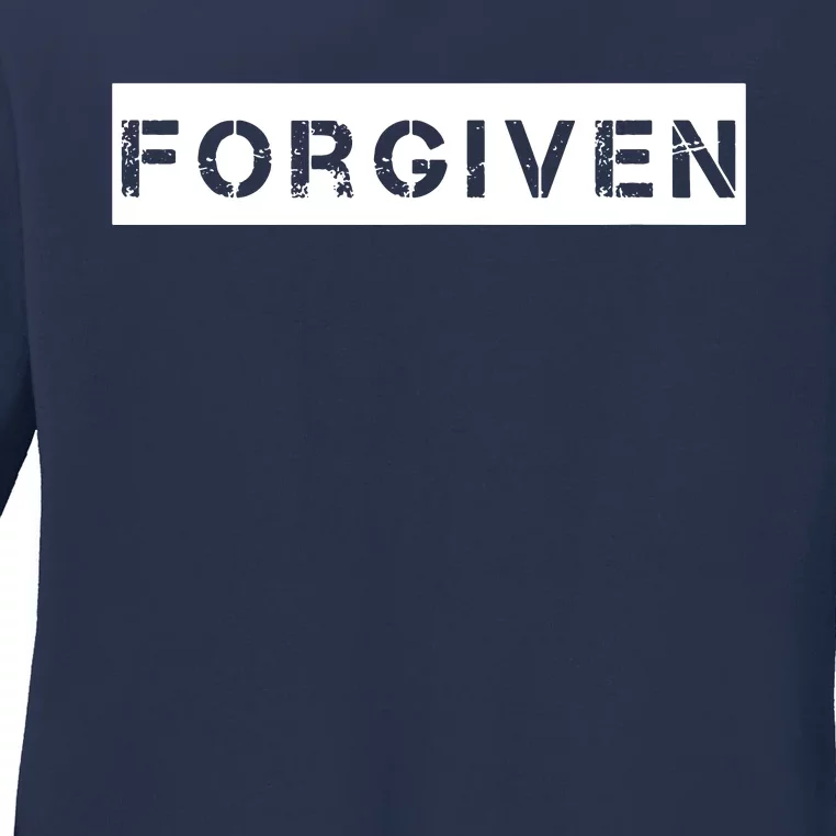 Forgiven Christian Inspirational Design For Women Ladies Long Sleeve Shirt