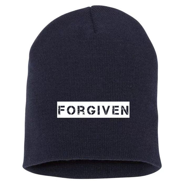 Forgiven Christian Inspirational Design For Women Short Acrylic Beanie