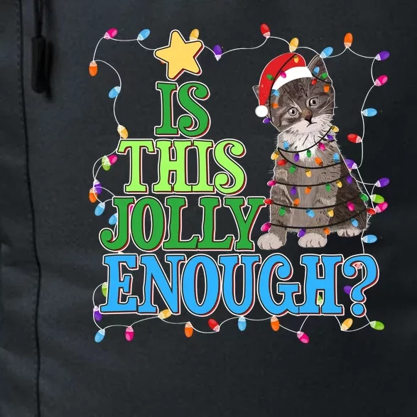 Funny Christmas Is This Jolly Enough Tangled Lights Cat Daily Commute Backpack