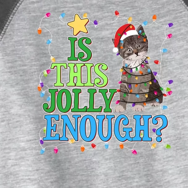 Funny Christmas Is This Jolly Enough Tangled Lights Cat Toddler Fine Jersey T-Shirt