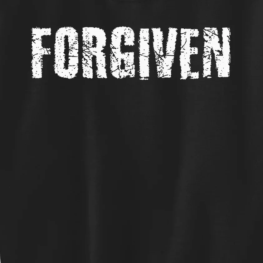 Forgiven Christian Inspirational Design Kids Sweatshirt