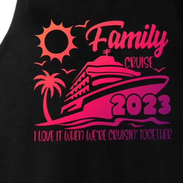 Family Cruise I Love It When Were Cruisin Together Summer Gift Ladies Tri-Blend Wicking Tank