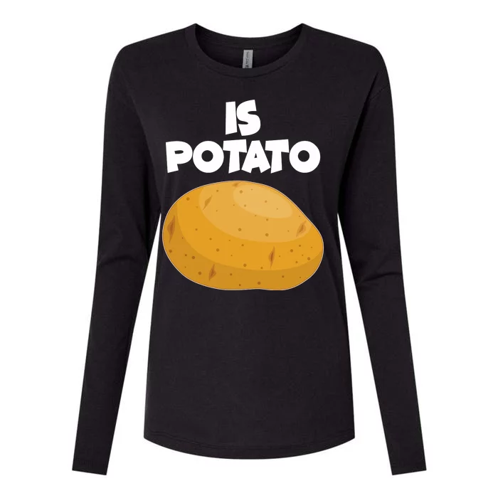 Funny Cute Is Potato Womens Cotton Relaxed Long Sleeve T-Shirt