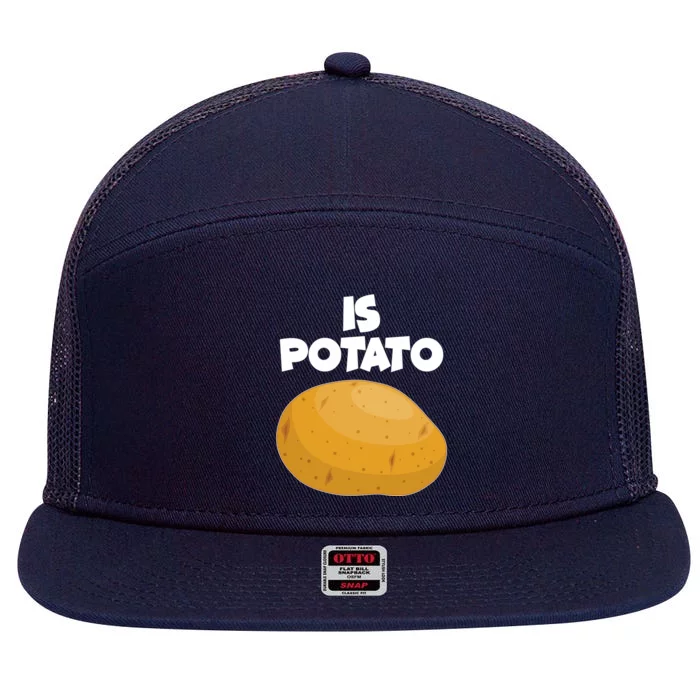 Funny Cute Is Potato 7 Panel Mesh Trucker Snapback Hat