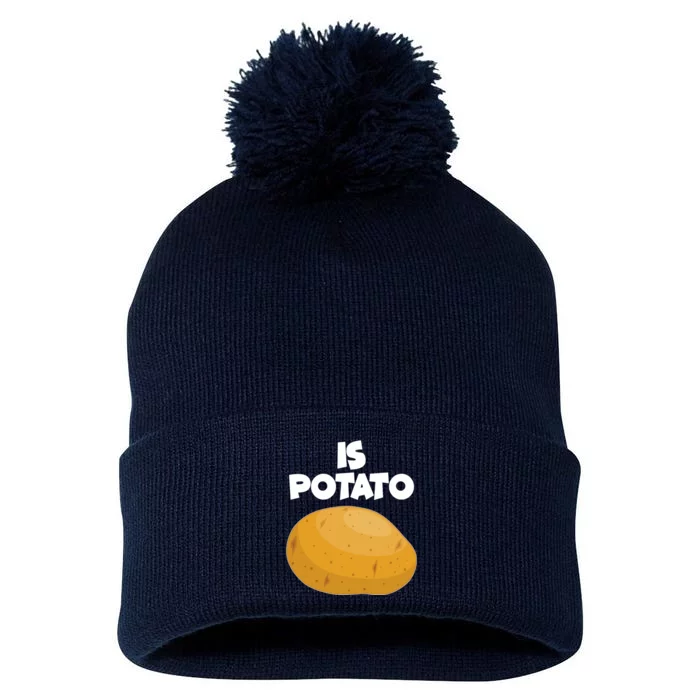 Funny Cute Is Potato Pom Pom 12in Knit Beanie