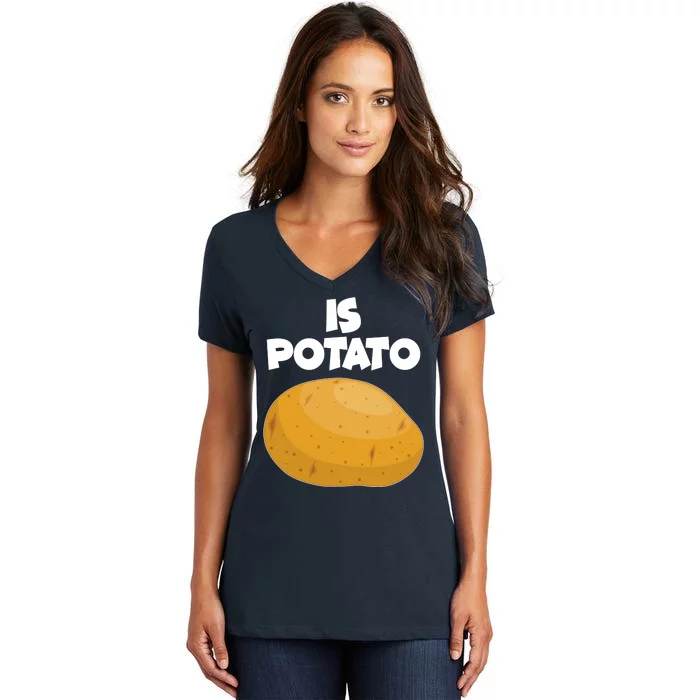 Funny Cute Is Potato Women's V-Neck T-Shirt