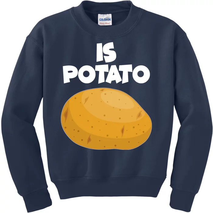 Funny Cute Is Potato Kids Sweatshirt