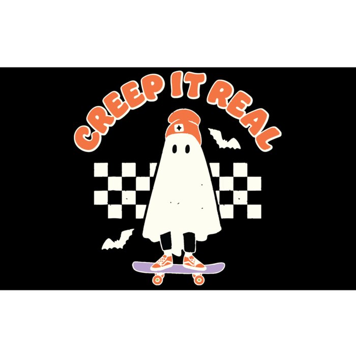 Funny Creep It Real Cute Ghost Skateboard Halloween Costume Bumper Sticker