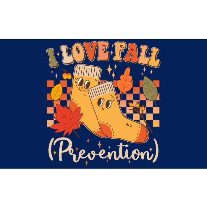 Funny Cute I Love Fall Prevention Retro Cartoon Socks Autumn Lover Bumper Sticker