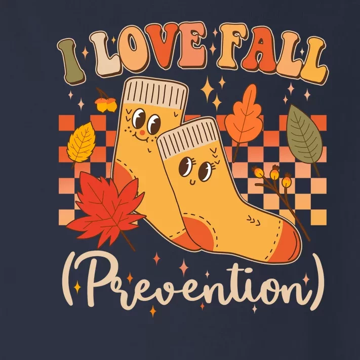 Funny Cute I Love Fall Prevention Retro Cartoon Socks Autumn Lover Toddler Long Sleeve Shirt