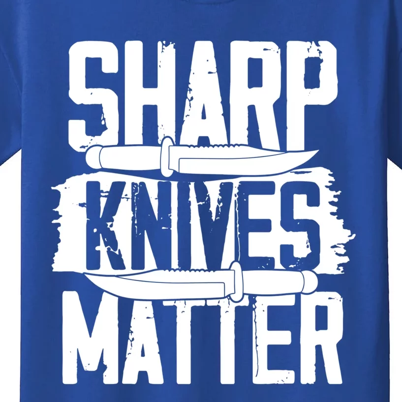 Funny Chef I Culinary I Butcher I Cook I Sharp Knives Matter Gift Kids T-Shirt