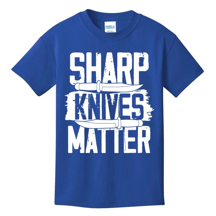 Funny Chef I Culinary I Butcher I Cook I Sharp Knives Matter Gift Kids T-Shirt