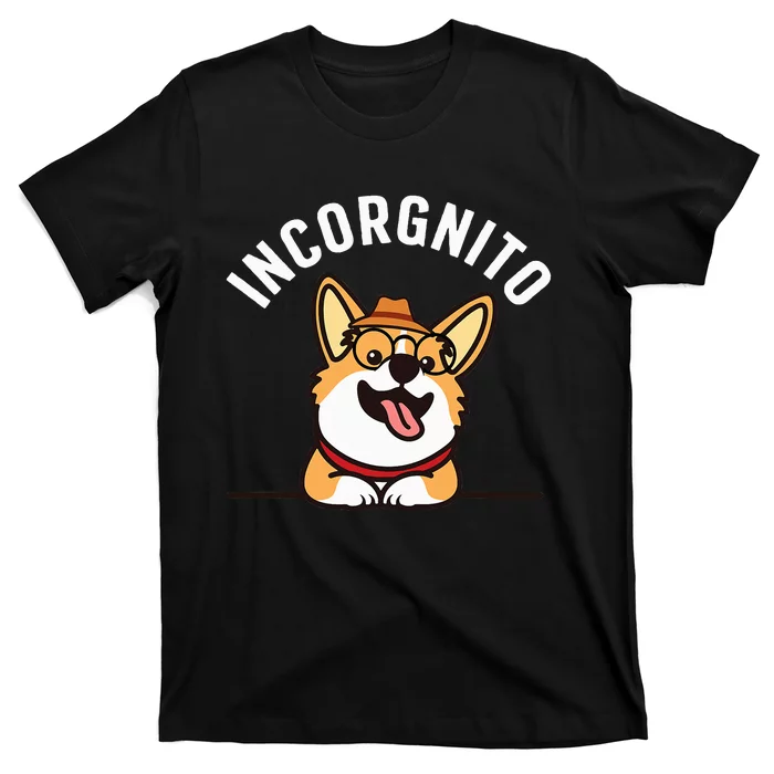 Funny Corgi Incorgnito Art Corgi Dog Lovers T-Shirt