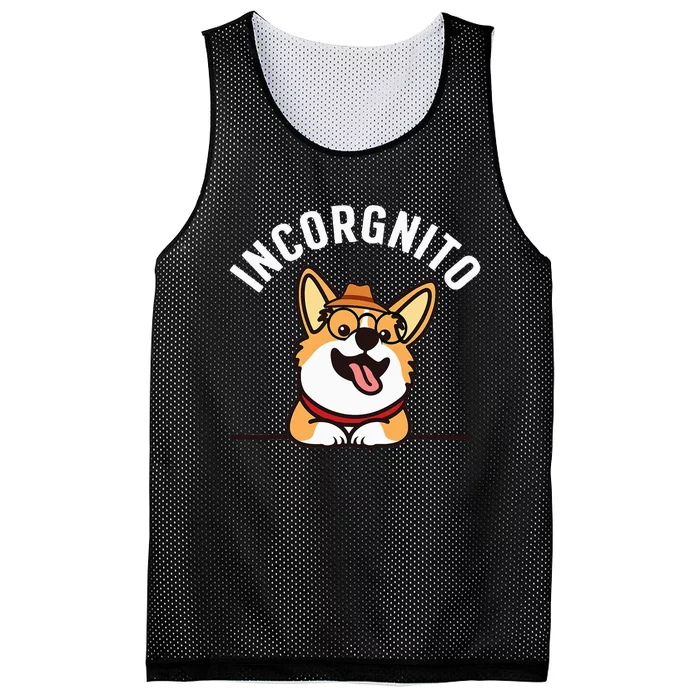 Funny Corgi Incorgnito Art Corgi Dog Lovers Mesh Reversible Basketball Jersey Tank