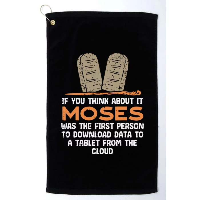 Funny Christian If You Think About It Moses Religious Platinum Collection Golf Towel