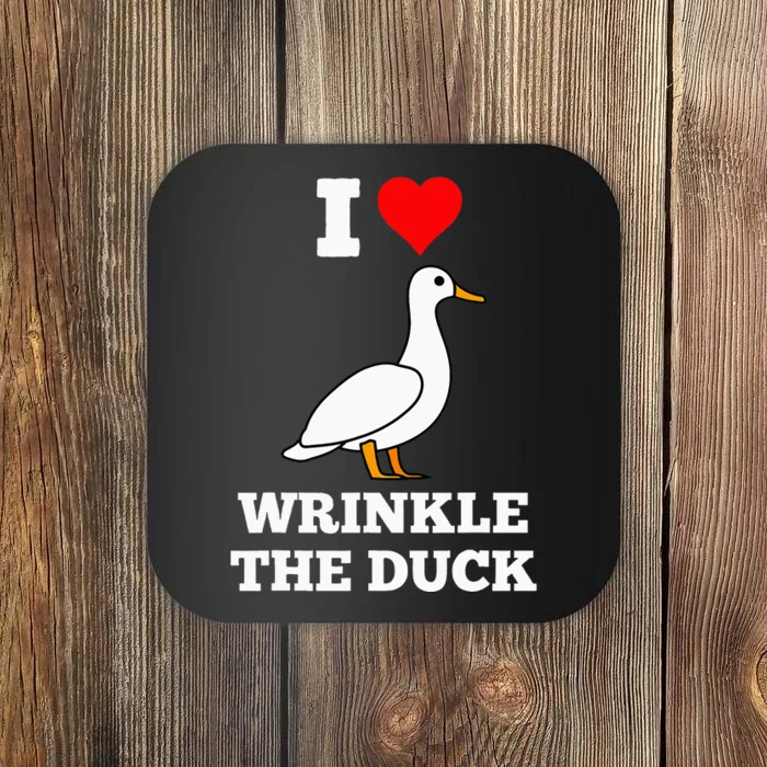 Funny Cute I Love Heart Wrinkle The Duck Coaster