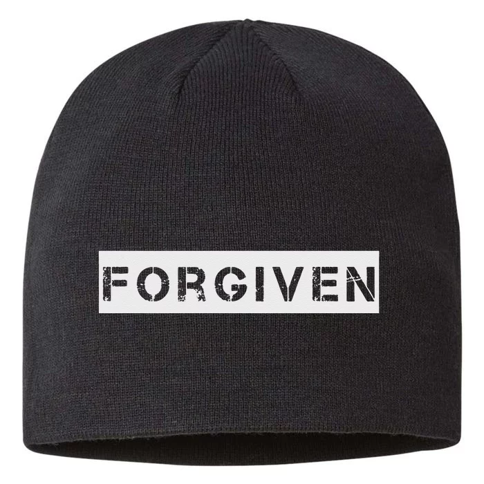 Forgiven Christian Inspirational Design For Men Women 8 1/2in Sustainable Knit Beanie