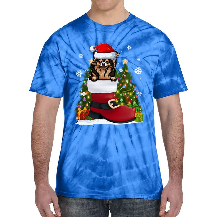 Funny Chihuahua In The Shoe Santa Hat Ugly Christmas Sweater Cool Gift Tie-Dye T-Shirt