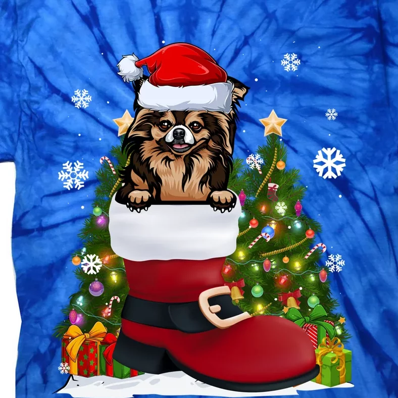 Funny Chihuahua In The Shoe Santa Hat Ugly Christmas Sweater Cool Gift Tie-Dye T-Shirt