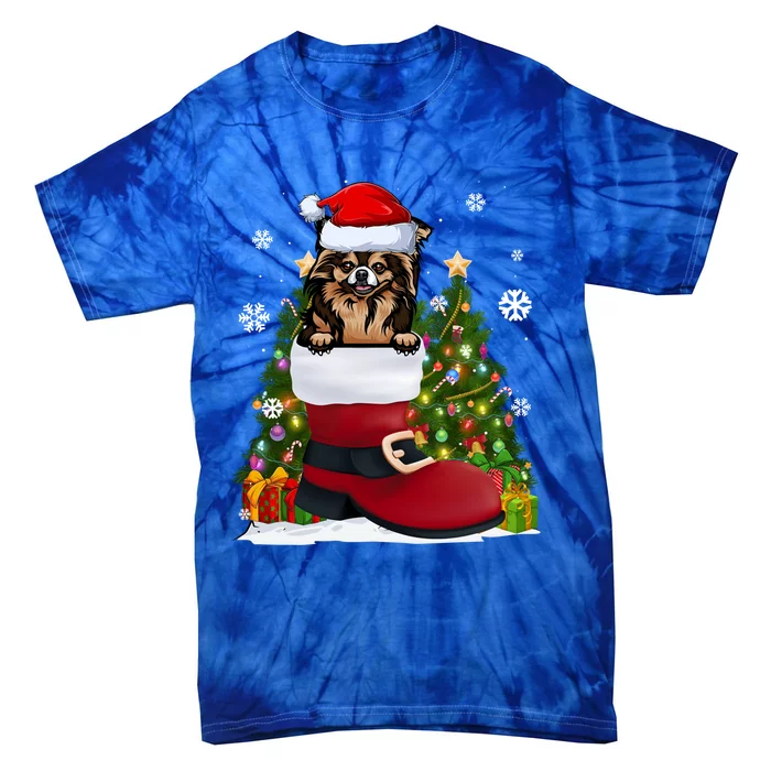 Funny Chihuahua In The Shoe Santa Hat Ugly Christmas Sweater Cool Gift Tie-Dye T-Shirt