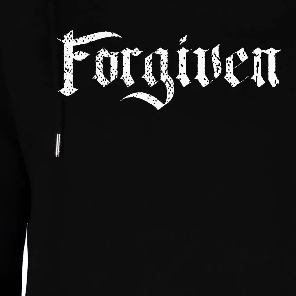 Forgiven Christian Inspirational Design Womens Funnel Neck Pullover Hood