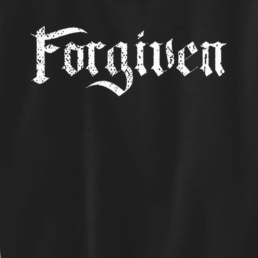 Forgiven Christian Inspirational Design Kids Sweatshirt