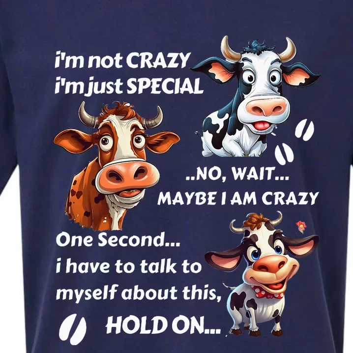 Funny Cow IM Not Crazy IM Just Special Sueded Cloud Jersey T-Shirt