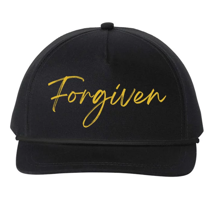 Forgiven Christian Inspirational Design Snapback Five-Panel Rope Hat