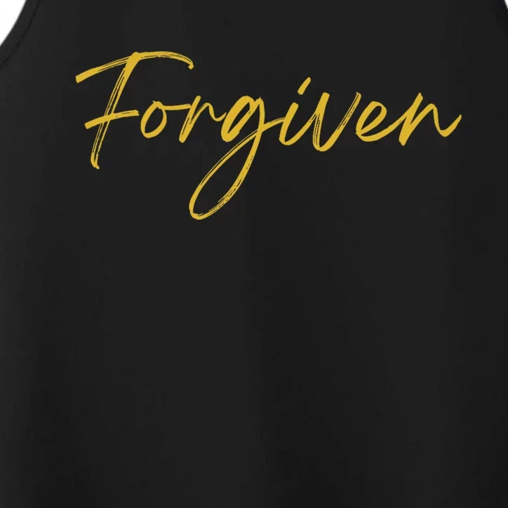 Forgiven Christian Inspirational Design Performance Tank