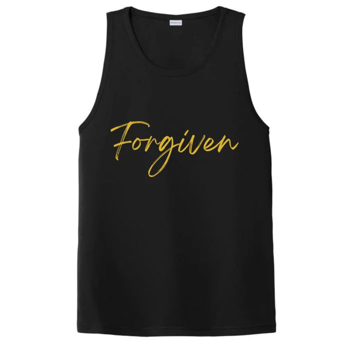 Forgiven Christian Inspirational Design Performance Tank