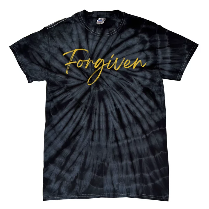 Forgiven Christian Inspirational Design Tie-Dye T-Shirt