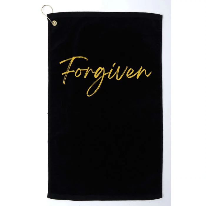 Forgiven Christian Inspirational Design Platinum Collection Golf Towel