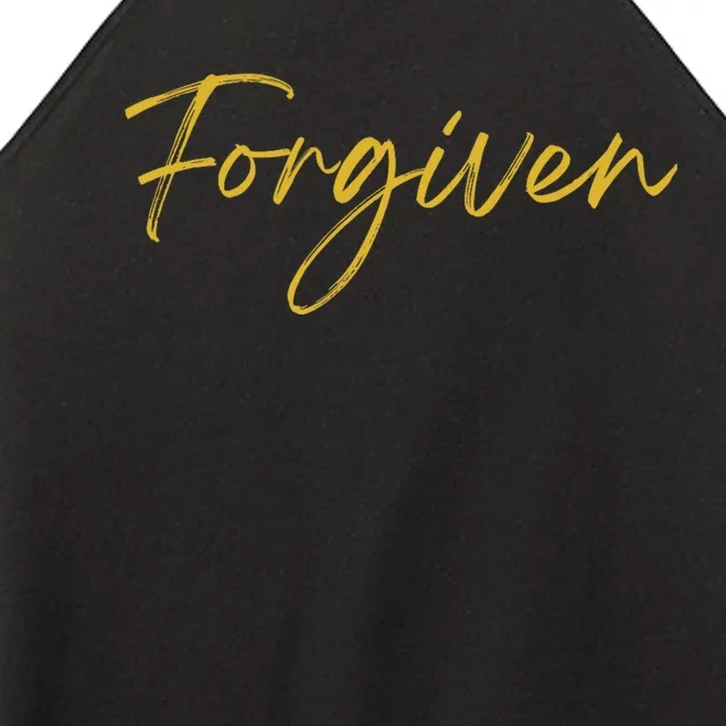 Forgiven Christian Inspirational Design Women’s Perfect Tri Rocker Tank