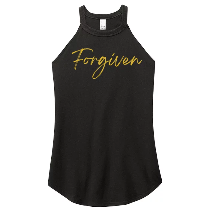 Forgiven Christian Inspirational Design Women’s Perfect Tri Rocker Tank