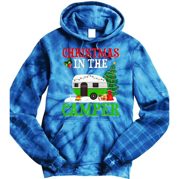 Funny Christmas In The Campers Camping Rv Christmas Gift Tie Dye Hoodie