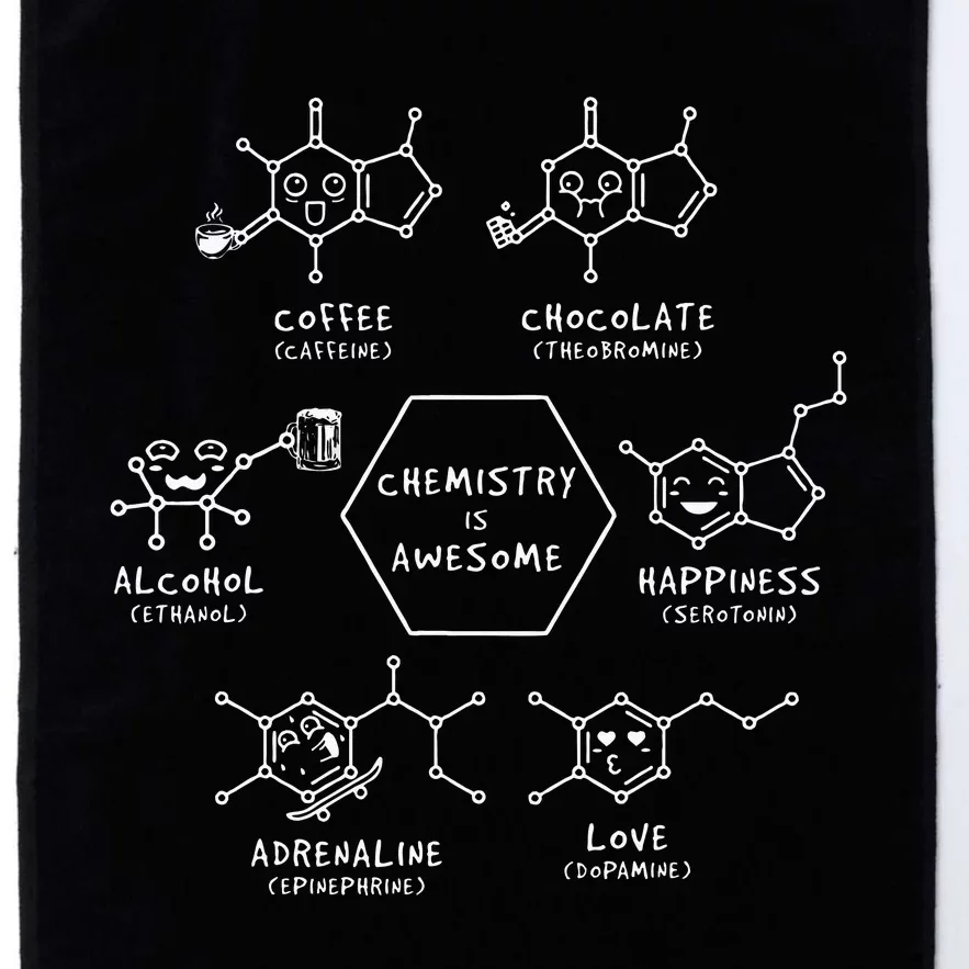 Funny Chemistry Is Awesome Coffee Love Science Chemist Platinum Collection Golf Towel