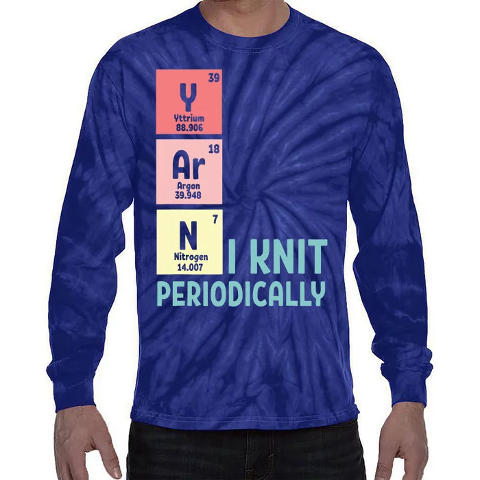 Funny Crocheting I Knit Yarn Periodically Knitting Tie-Dye Long Sleeve Shirt