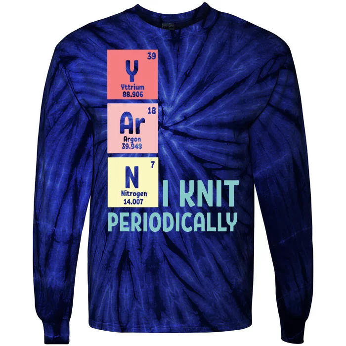 Funny Crocheting I Knit Yarn Periodically Knitting Tie-Dye Long Sleeve Shirt