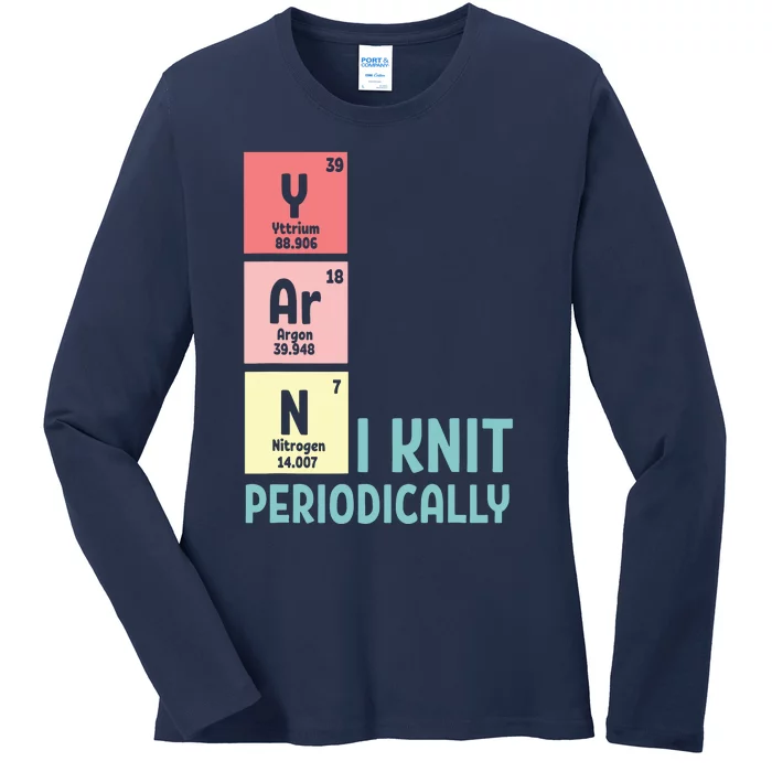 Funny Crocheting I Knit Yarn Periodically Knitting Ladies Long Sleeve Shirt