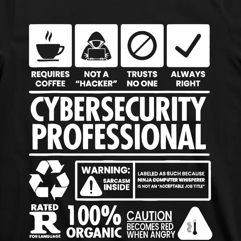 Funny Cybersecurity It Support It Security Network Engineer T-Shirt